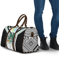 Hawaii Warriors Football Travel Bag Rainbow Kakau Pattern White LT05 - Polynesian Pride