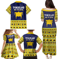 Tokelau Christmas Family Matching Puletasi and Hawaiian Shirt Tokelauan Turtle Santa Sleigh