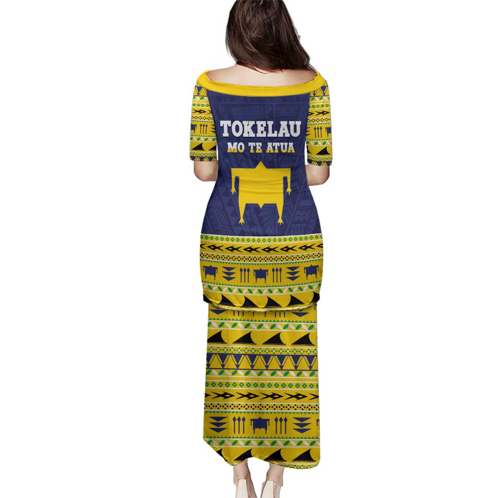 Tokelau Christmas Family Matching Puletasi and Hawaiian Shirt Tokelauan Turtle Santa Sleigh