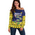 Tokelau Christmas Off Shoulder Sweater Tokelauan Turtle Santa Sleigh