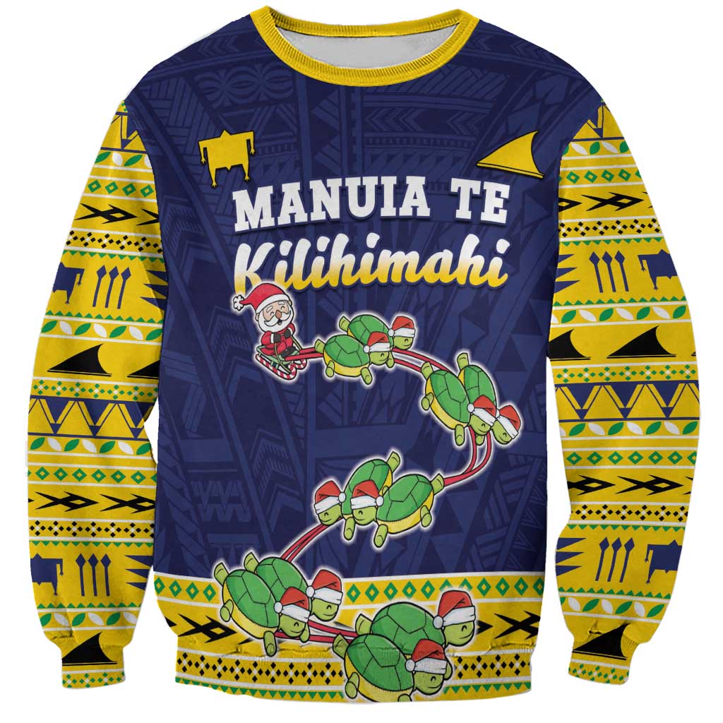 Tokelau Christmas Sweatshirt Tokelauan Turtle Santa Sleigh