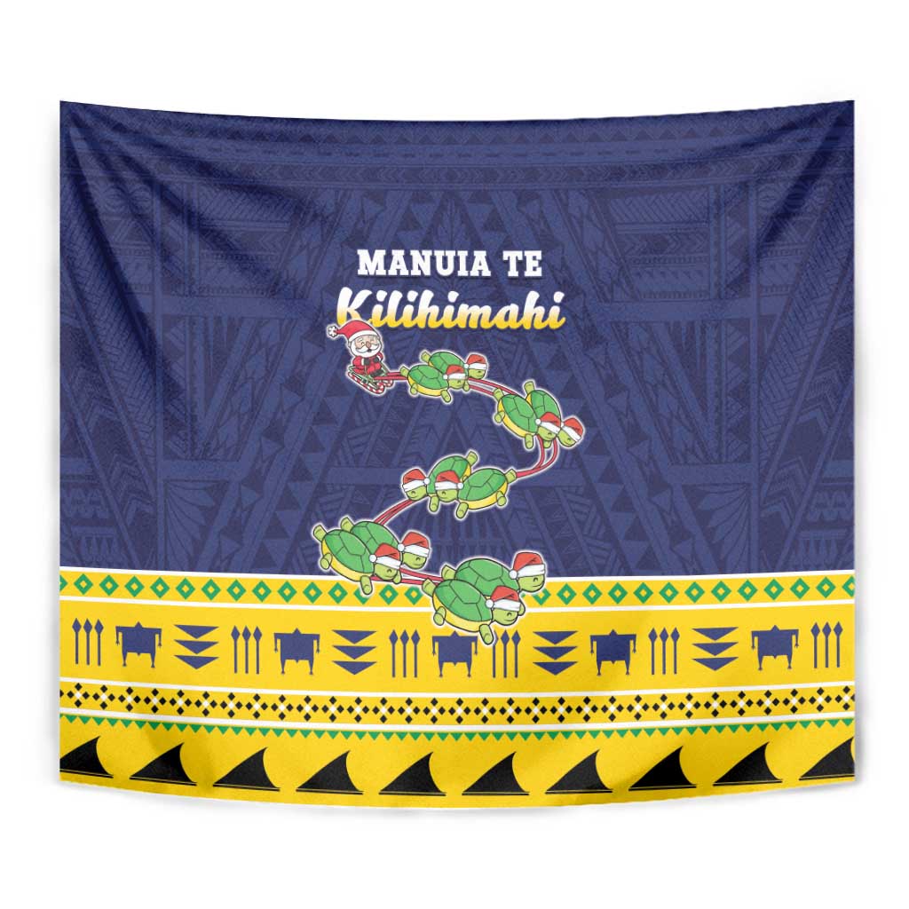 Tokelau Christmas Tapestry Tokelauan Turtle Santa Sleigh
