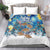 New Zealand Christmas Bedding Set Kiwis Santa Sleigh Starry Night Style