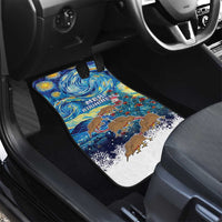 New Zealand Christmas Car Mats Kiwis Santa Sleigh Starry Night Style LT05 - Polynesian Pride