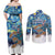 New Zealand Christmas Couples Matching Off Shoulder Maxi Dress and Long Sleeve Button Shirt Kiwis Santa Sleigh Starry Night Style