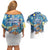 New Zealand Christmas Couples Matching Off Shoulder Short Dress and Hawaiian Shirt Kiwis Santa Sleigh Starry Night Style