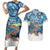 New Zealand Christmas Couples Matching Short Sleeve Bodycon Dress and Hawaiian Shirt Kiwis Santa Sleigh Starry Night Style