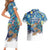 New Zealand Christmas Couples Matching Short Sleeve Bodycon Dress and Hawaiian Shirt Kiwis Santa Sleigh Starry Night Style