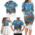 New Zealand Christmas Family Matching Long Sleeve Bodycon Dress and Hawaiian Shirt Kiwis Santa Sleigh Starry Night Style