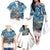 New Zealand Christmas Family Matching Off The Shoulder Long Sleeve Dress and Hawaiian Shirt Kiwis Santa Sleigh Starry Night Style