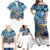 New Zealand Christmas Family Matching Off Shoulder Maxi Dress and Hawaiian Shirt Kiwis Santa Sleigh Starry Night Style