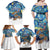 New Zealand Christmas Family Matching Off Shoulder Maxi Dress and Hawaiian Shirt Kiwis Santa Sleigh Starry Night Style