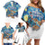 New Zealand Christmas Family Matching Off Shoulder Short Dress and Hawaiian Shirt Kiwis Santa Sleigh Starry Night Style