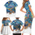 New Zealand Christmas Family Matching Short Sleeve Bodycon Dress and Hawaiian Shirt Kiwis Santa Sleigh Starry Night Style