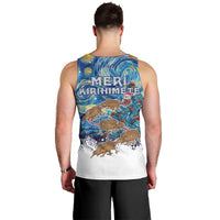 New Zealand Christmas Men Tank Top Kiwis Santa Sleigh Starry Night Style LT05 - Polynesian Pride