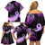 Pancreatic Cancer Awareness Family Matching Off Shoulder Short Dress and Hawaiian Shirt Keep Calm And Fight On Polynesian Pattern LT05 - Polynesian Pride