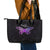 Pancreatic Cancer Awareness Leather Tote Bag Keep Calm And Fight On Polynesian Pattern LT05 - Polynesian Pride