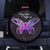 Pancreatic Cancer Awareness Spare Tire Cover Keep Calm And Fight On Polynesian Pattern LT05 Purple - Polynesian Pride