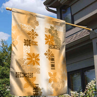 Hawaiian Quilt Garden Flag Vintage Pattern Brown LT05 - Polynesian Pride