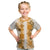 Hawaiian Quilt Kid T Shirt Vintage Pattern Brown LT05 Brown - Polynesian Pride