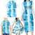 Hawaiian Quilt Family Matching Long Sleeve Bodycon Dress and Hawaiian Shirt Vintage Pattern Blue LT05 - Polynesian Pride