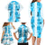 Hawaiian Quilt Family Matching Long Sleeve Bodycon Dress and Hawaiian Shirt Vintage Pattern Blue LT05 - Polynesian Pride