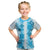 Hawaiian Quilt Kid T Shirt Vintage Pattern Blue LT05 Blue - Polynesian Pride