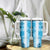 Hawaiian Quilt Tumbler With Handle Vintage Pattern Blue