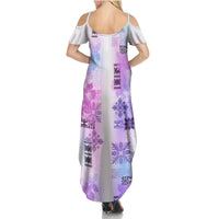 Hawaiian Quilt Family Matching Summer Maxi Dress and Hawaiian Shirt Vintage Pattern Galaxy LT05 - Polynesian Pride