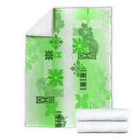 Hawaiian Quilt Blanket Vintage Pattern Green LT05 - Polynesian Pride