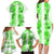 Hawaiian Quilt Family Matching Long Sleeve Bodycon Dress and Hawaiian Shirt Vintage Pattern Green LT05 - Polynesian Pride