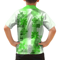 Hawaiian Quilt Family Matching Summer Maxi Dress and Hawaiian Shirt Vintage Pattern Green LT05 - Polynesian Pride