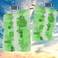 Hawaiian Quilt Garden Flag Vintage Pattern Green LT05 - Polynesian Pride