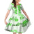 Hawaiian Quilt Kid Short Sleeve Dress Vintage Pattern Green LT05 KID Green - Polynesian Pride