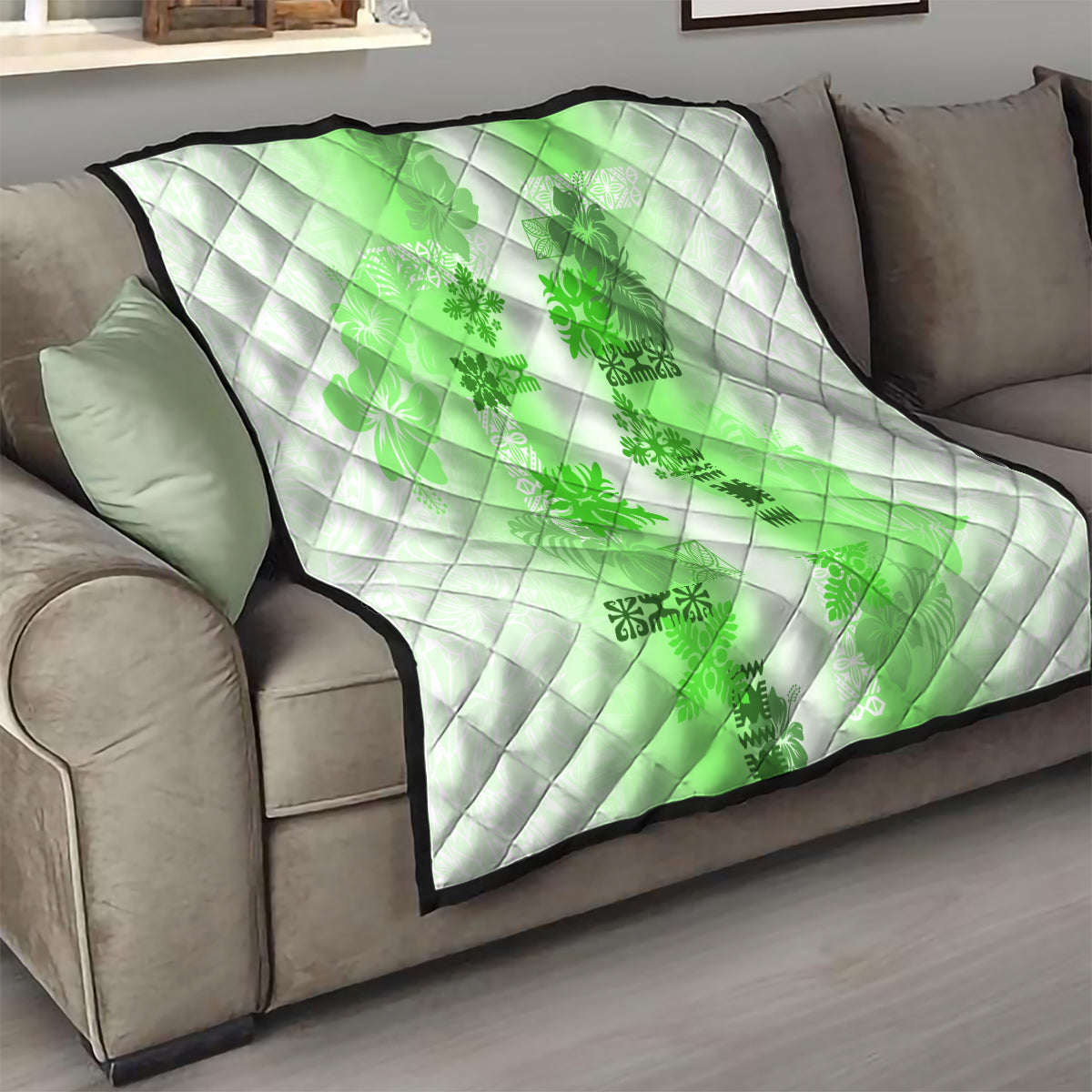 Hawaiian Quilt Quilt Vintage Pattern Green LT05 - Polynesian Pride
