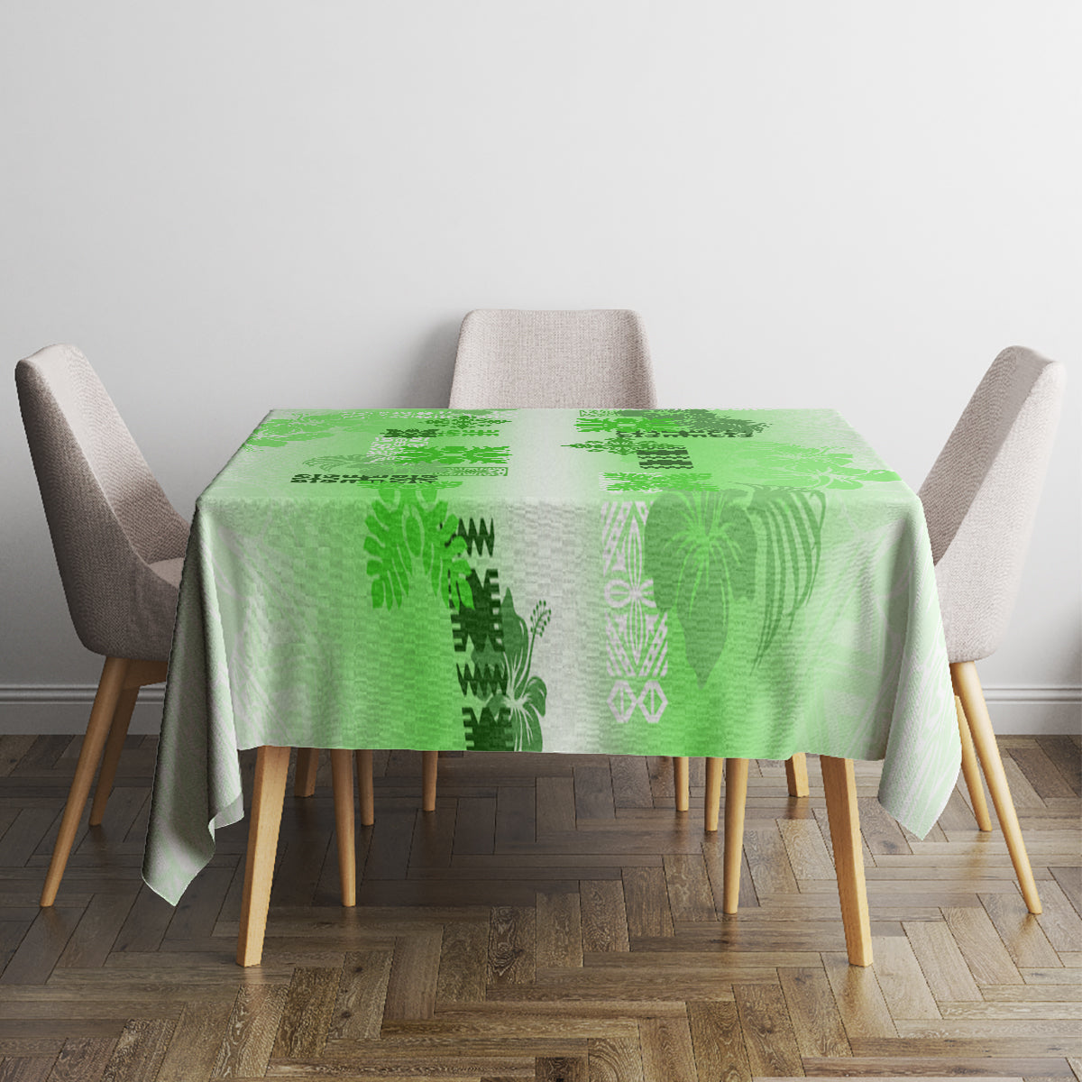 Hawaiian Quilt Tablecloth Vintage Pattern Green LT05 - Polynesian Pride