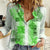 Hawaiian Quilt Women Casual Shirt Vintage Pattern Green LT05 Female Green - Polynesian Pride