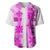 Hawaiian Quilt Baseball Jersey Vintage Pattern Pink LT05 Pink - Polynesian Pride