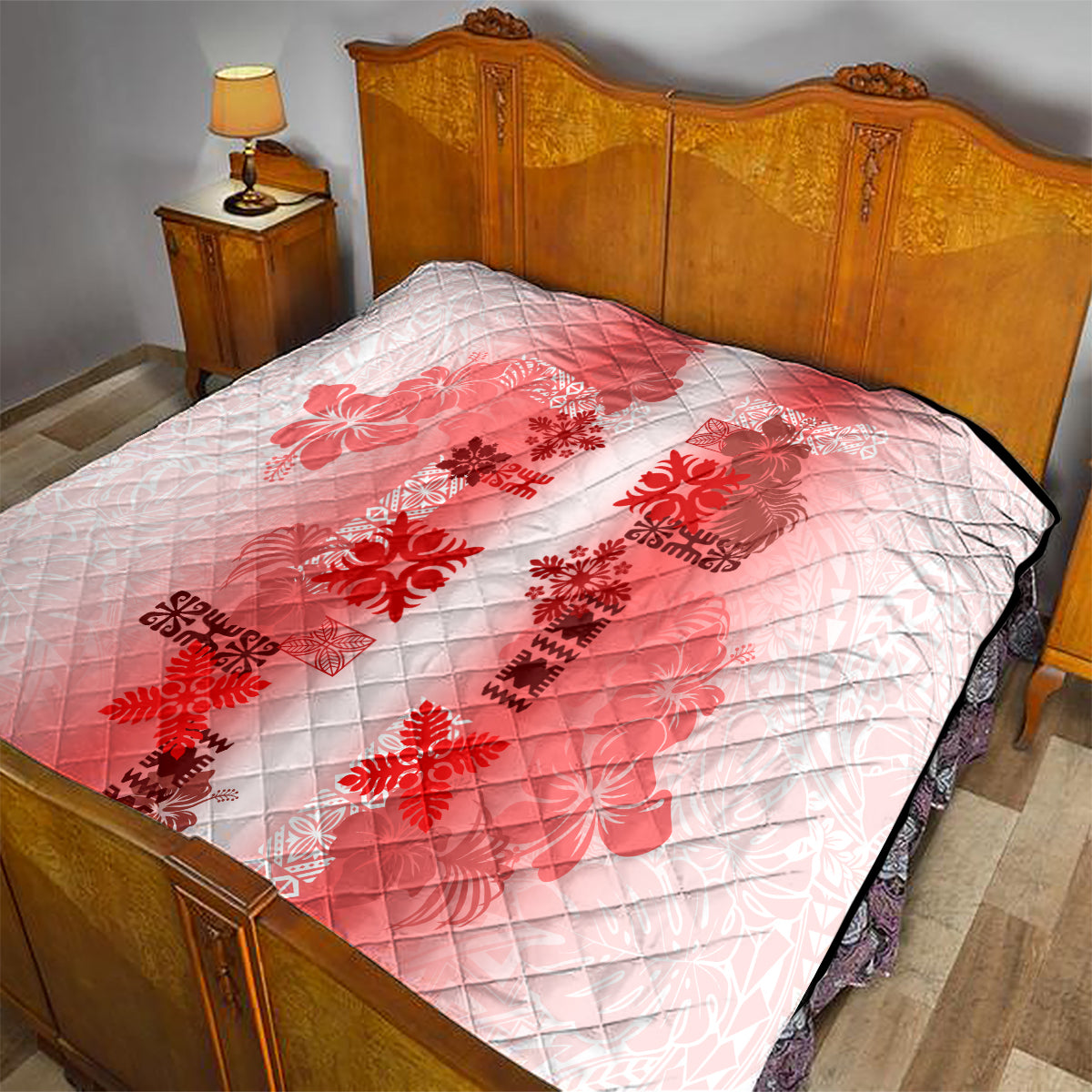 Hawaiian Quilt Quilt Vintage Pattern Red LT05 - Polynesian Pride