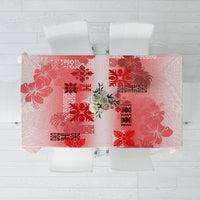 Hawaiian Quilt Tablecloth Vintage Pattern Red LT05 Red - Polynesian Pride