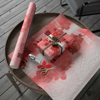 Hawaiian Quilt Wrapping Paper Vintage Pattern Red - Polynesian Pride