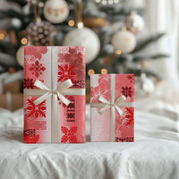 Hawaiian Quilt Wrapping Paper Vintage Pattern Red - Polynesian Pride