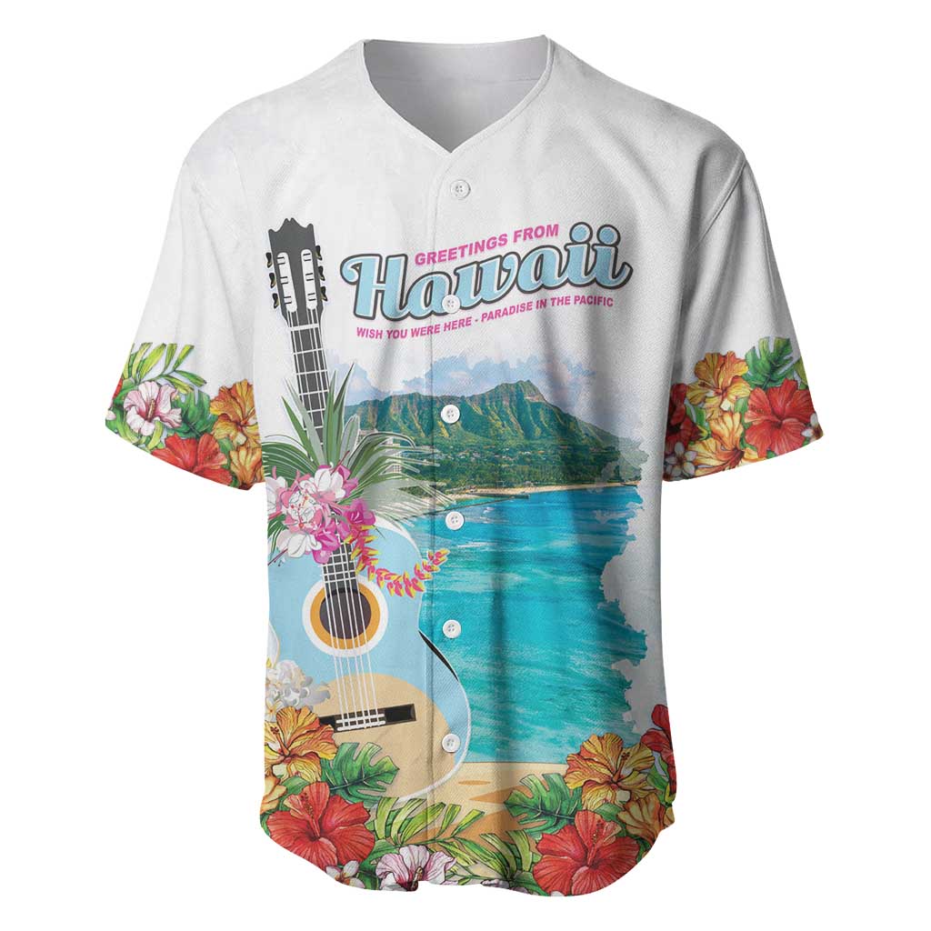 Aloha Hawaii Waikiki Beach Landscape Baseball Jersey