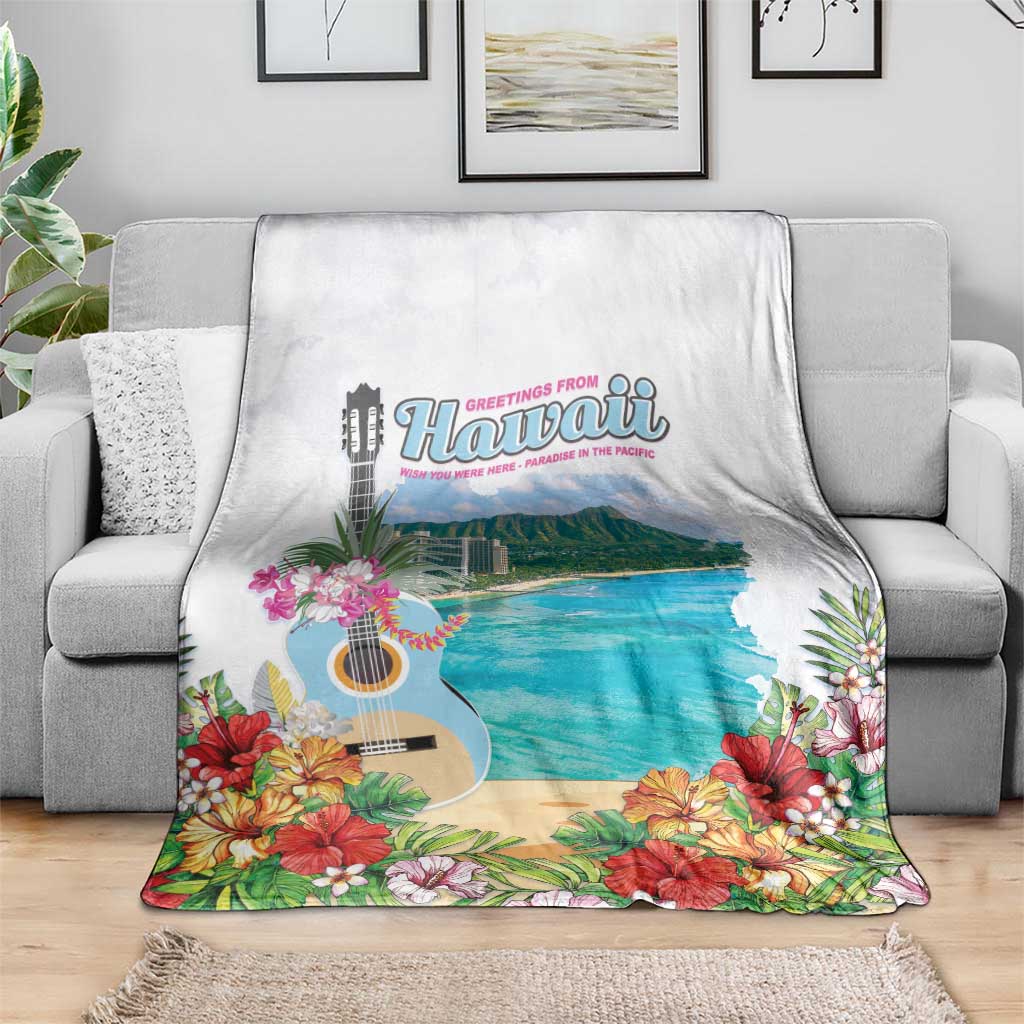 Aloha Hawaii Waikiki Beach Landscape Blanket LT05 - Polynesian Pride