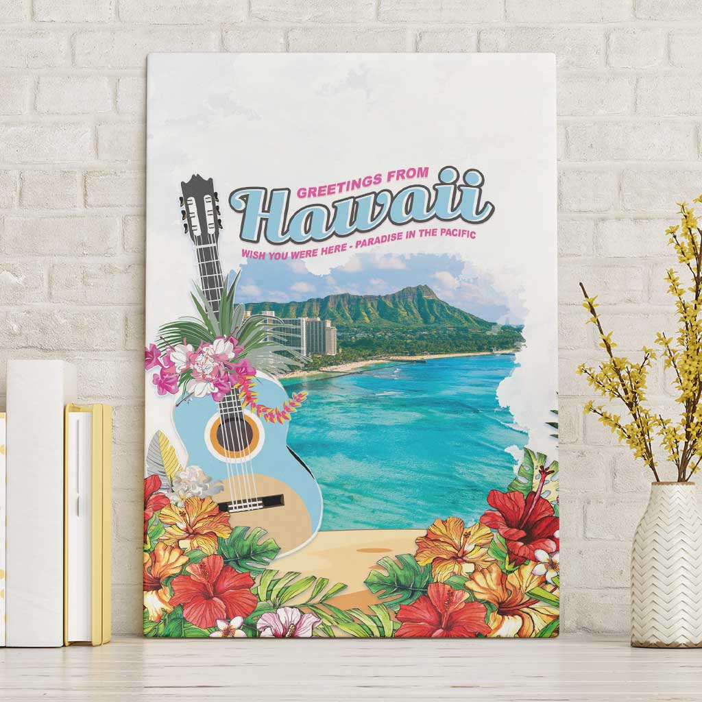 Aloha Hawaii Waikiki Beach Landscape Canvas Wall Art LT05 Without Frame White - Polynesian Pride