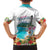 Aloha Hawaii Waikiki Beach Landscape Family Matching Short Sleeve Bodycon Dress and Hawaiian Shirt