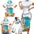 Aloha Hawaii Waikiki Beach Landscape Family Matching Short Sleeve Bodycon Dress and Hawaiian Shirt