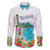 Aloha Hawaii Waikiki Beach Landscape Family Matching Summer Maxi Dress and Hawaiian Shirt