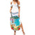 Aloha Hawaii Waikiki Beach Landscape Family Matching Summer Maxi Dress and Hawaiian Shirt