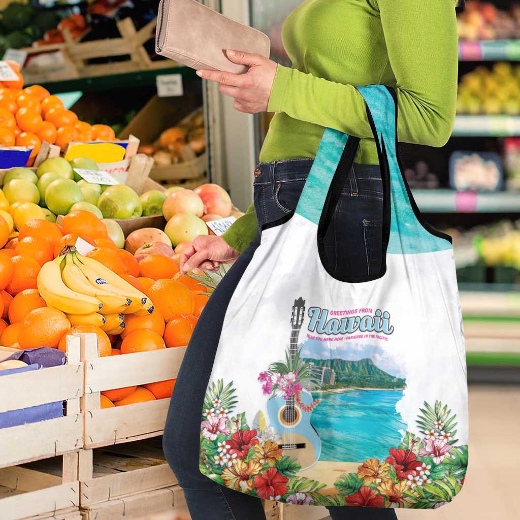 Aloha Hawaii Waikiki Beach Landscape Grocery Bag LT05 - Polynesian Pride